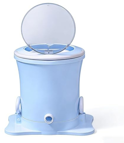 Essoreuse à Linge Manuelle avec Poignée Essoreuse Linge Camping Mini Sèche-linge à Essorage Portable avec Tuyau D'évacuation pour Appartement Dortoir et Camping(Blue)