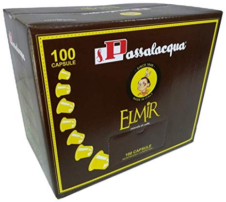 Caffè Passalacqua Elmir, Box 100 Capsule, Compatibile con Nespresso