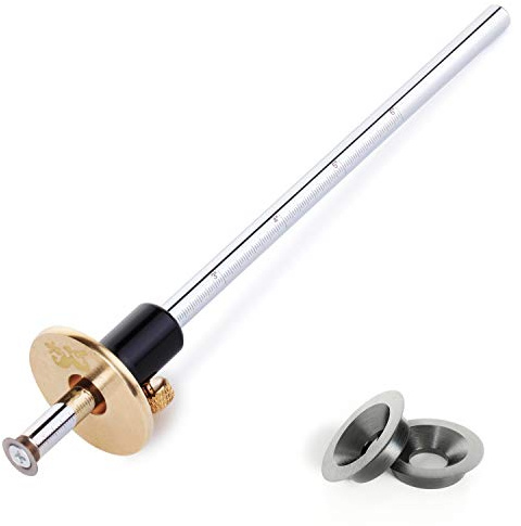 Mr. Pen Wheel Marking Gauge, 2 Extra Blades, Laser Engraved Graduations, Solid Brass Face, Adjustable