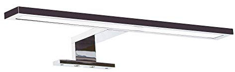 LED Spiegelleuchte 40cm 6W neutralweiß 230V aus Aluminium verchromt – IP44 für Bad 400lm Spiegellampe Spiegelschrank-Lampe Schrankleuchte Badezimmer Schminklicht neu