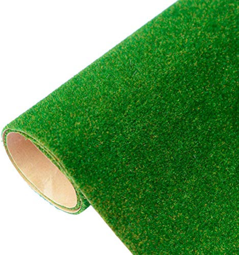 PUCHA Pelouse synthétique Artificielle de Fausse Herbe, Tapis de Gazon Artificiel décoratif Prairie Miniature de Jardin de Construction de Tapis d'herbe décoration 100 x 40 cm