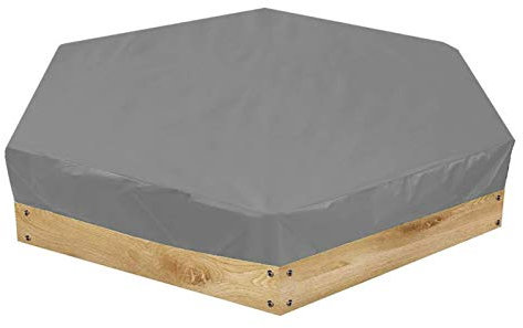 Sandkästen Sandkastenabdeckung Kordelzug wasserdichte Sandkastenabdeckung Oxford-Stoffschutzabdeckung für den Hausgarten im Freien(Grey)