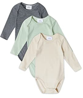 Stellou & friends Baby Body, 100% Bio-Baumwoll Wickelbody 3er MultiSet, kuschelweiche und hochwertige Kinder Kleidung für Jungs und Mädchen, Langarm & Kurzarm-body, OEKO-TEX 100 Zertifiziert