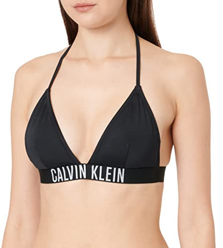 Calvin Klein Damen Bikini Oberteil Triangel Gepolstert, Schwarz (PVH Black), XS