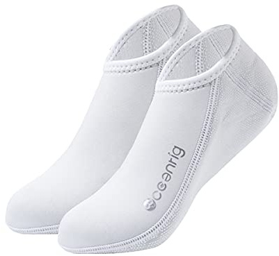 nitescuba Calzini in Neoprene 2.5mm,Immersioni per Uomini e Donne Calzini a Pinna,Calze Antiscivolo e Impermeabili per Immersioni, Surf e Altri Sport Acquatici,Bianco,S