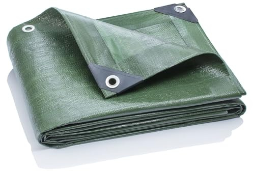 GardenMate 4x5m 120g/m² Gewebeplane Grün Abdeckplane Schutzplane Bootsplane
