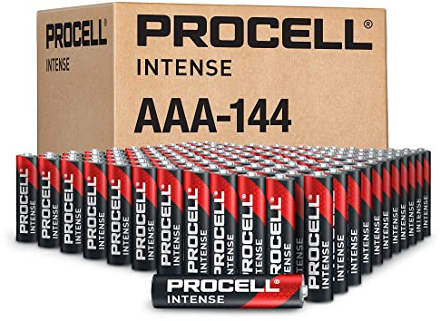 PROCELL Alkaline Intense AAA Batteries, 1.5V Alkaline AAA for High Drain Professional Devices, Triple A Battery with Long-Lasting Power, All-Purpose AAA Industrial Batteries, 144-Count Bulk Pack
