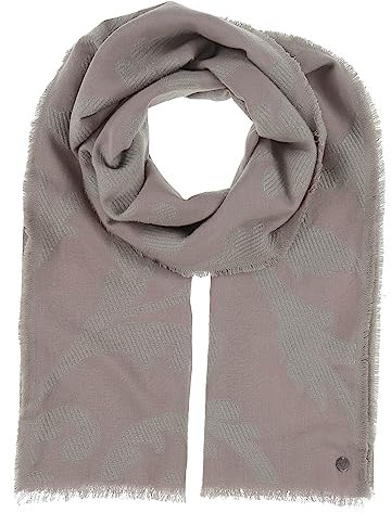 FRAAS Stola mit Ranken-Muster - 70 x 180 cm - leichter Woll-Schal für festliche Momente Morning Grey