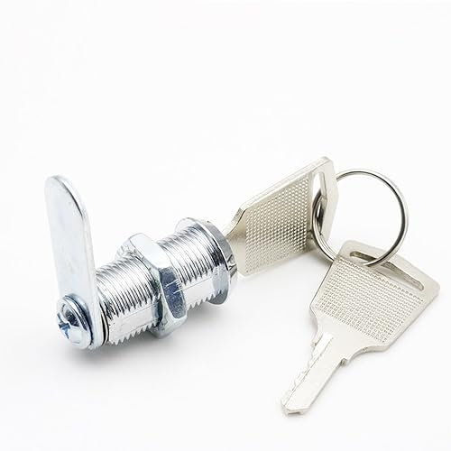 NEWNANMini Serratura A Camma Con 2 Chiavi Diametro 12 Mm In Lega Di Zinco Facile Da Installare Per Hardware Di Mobili Per Cassetti,Lunghezza 20 Mm