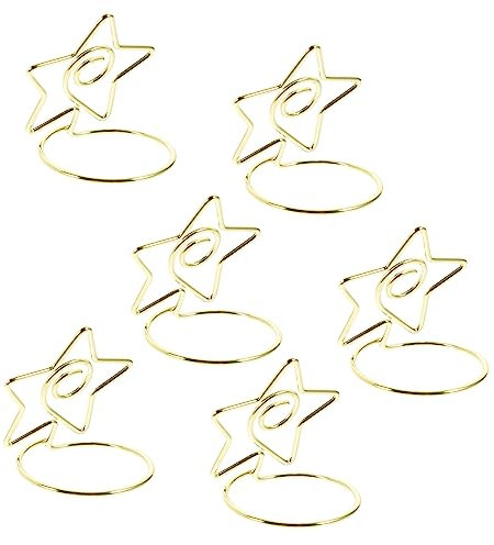 LALAFINA Fotohalter-clips Aus Metall – 6er-set – Tischnummernhalter Für Hochzeiten – Menükartenhalter – Einzigartiges Dekoratives Design
