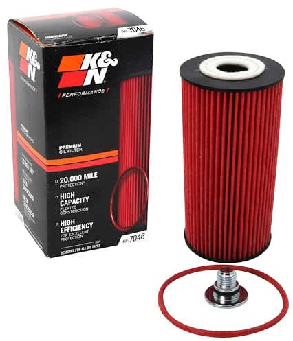 K&N Ölfilter - High Performance-Series kompatibel mit Hyundai & Kia (HP-7046), Rot | kompatibel mit Hyundai & Kia (HP-7046)