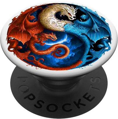 Yin Yang Dragon Pop Socket for Phone PopSockets Yin Yang PopSockets Swappable PopGrip