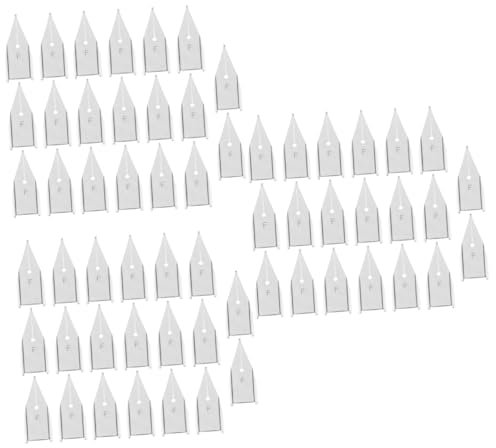 SEWACC 60stücke Edelstahl Federn Für Füllfederhalter Universelle Ersatznibs Für Kalligraphie Und Schreiben Für Schule Büro Und Reisen