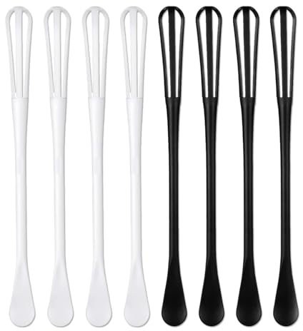 8 pezzi Mini frusta, con un piccolo cucchiaio frusta piccola piccola 2 colori piccola frusta manuale Set frusta durevole Usato per mescolare le uova