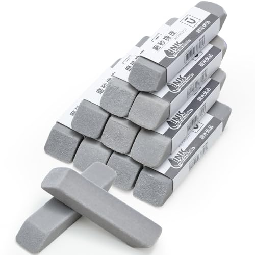 M&G Sand Erasers 36-Pack, Pen Eraser for Ink Ballpoint, Colored Pencil Eraser, Durable and Portable for Students and Office (Gray)