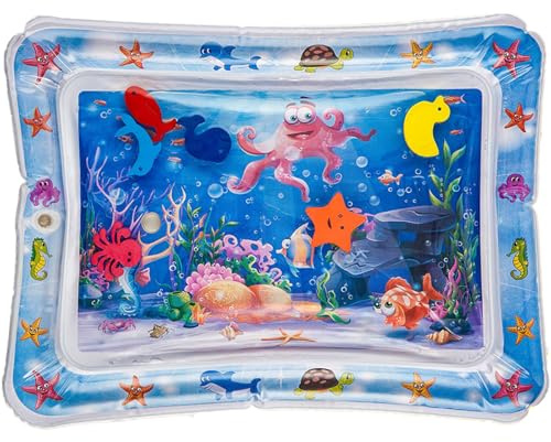 Frummel Wasserspielmatte Baby – Wasser-Spielmatte – Aufblasbare Spielmatte – Wasserspielzeug für Babys – Geschenk zur Geburt – Spielzeug 3 6 9 Monate - Octopus Design