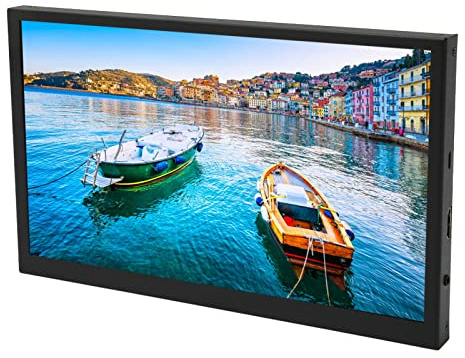 CHICIRIS Monitor de Pantalla Táctil de 10.1 Pulgadas con Altavoces Incorporados para Debian, Capacitivo de 5 Puntos Touch LCD Monitor Portátil para TV, Liviano y Delgado