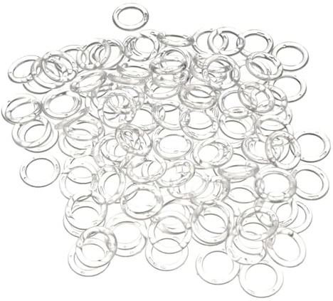 DIYEAH 100 Piezas Accesorios para Cortinas Anillos Perforados de Plástico Hebillas para Anillos de Cortina Anillas para Uso Doméstico