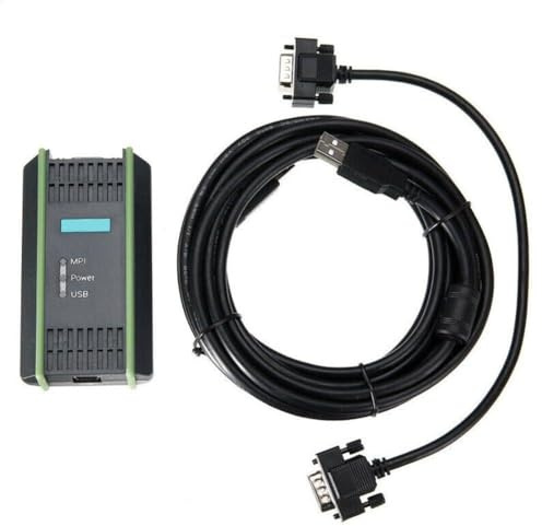 Opatiny USB für MPI PC-Adapter für Siemens S7-200/300/400 PLC, RS485 Programmierkabel, Überspannungsschutz, unterstützt PPI/für MPI-Kommunikation, 187,5 Kbps automatische Anpassung, kompatibel mit