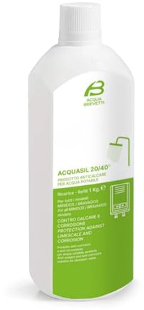 Acquasil 20/40 Polifosfato Liquido – Anticalcare e Anticorrosione per Impianti Idrici e Caldaie – Compatibile MiniDOS/BravoDOS (1 Kg)