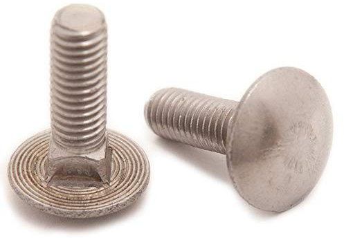 DERING Schlossschrauben M5x35 DIN 603 Edelstahl A2 (100 Stück) | Flachrundkopfschrauben | Flachrund-Schrauben | rostfrei