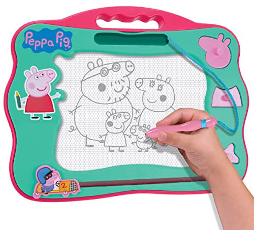 PEPPA PIG - magnetisches Zeichenbrett mit Stift und 3 Stempel, für Kinder ab 3 Jahren