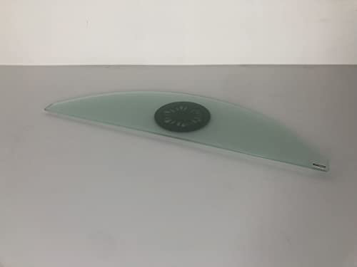 Base tv girevole in vetro temperato satinato sagomato a mezzaluna cm 88 x 27- adatto solo a tv fino a 43con piedistallo centrale - portata kg 40 articolo GK88/27