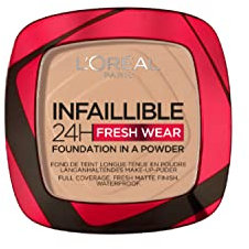 L'Oréal Paris - Fond de Teint Poudre Longue Tenue - Waterproof - Infaillible 24H Fresh Wear - Teinte : Vanille (120) - 9 g