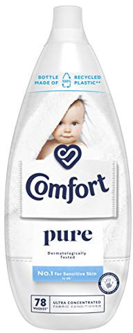 Comfort Pure Dermatologically Tested Ultra-Concentrated Fabric Conditioner Gentle Next to Sensitive Skin 78 Wash 1.178 L (Pack of 1)