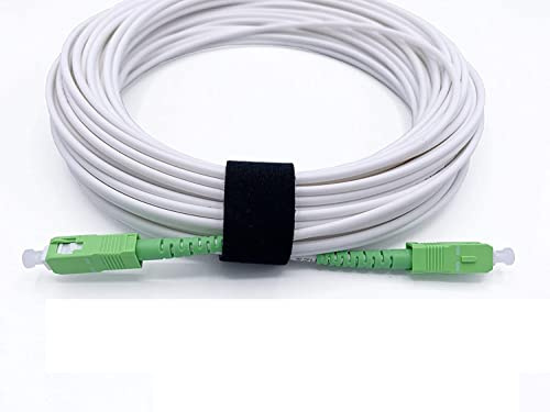 Amazinnov® - 10 metri Cavo in fibra ottica FTTH per Orange Livebox, SFR e Bouygues Bbox, SC/APC a SC/APC Simplex Monomodale OS2 9/125μm LSZH, Bianco