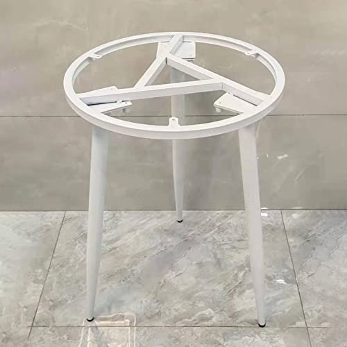 DJZZ Rund Tischbeine aus Metall, Dreieck Tischgestell für Beistelltisch Couchtisch Computertisch Ø: 60 cm Höhe 45cm, 72cm, Schwarz, Gold (Color : Weiß, Size : 60x72cm)
