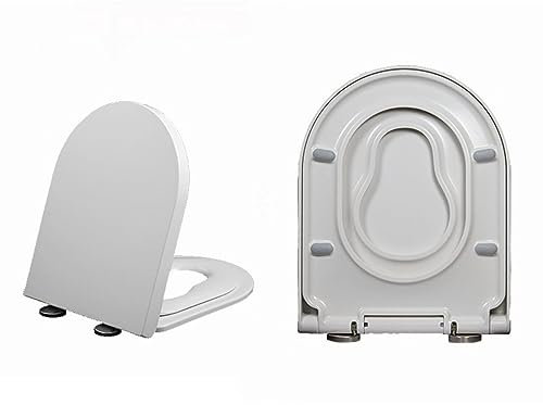 Flipped Warmth Toilettendeckel Mit Kindersitz, WC Sitz Klodeckel Mit Absenkautomatik, Klobrille Mit Schnellverschluss, WC Sitz Family,D Form Weiß Toilettensitz Mit Kinder,Y