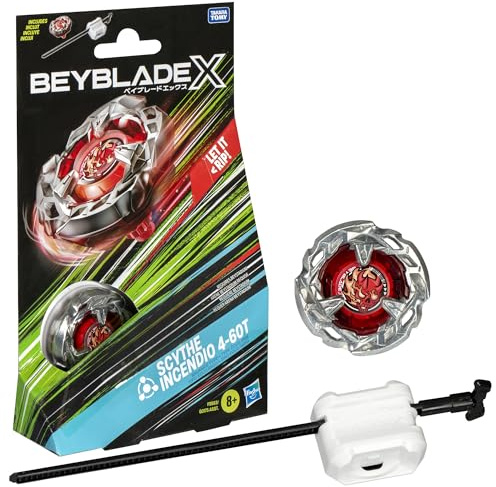 Beyblade X Starter Pack - F9583 - Snurra & Launcher Pack - Scythe Incendio 4-60T