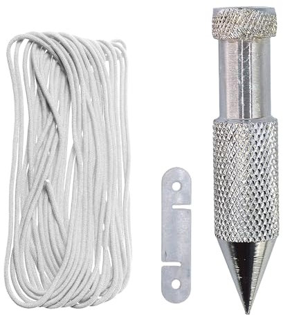 Plumb Bob and 5m Line Set - Machine Pointed and Corrosion Resistant Builders Line, Ideal for Construction Applications