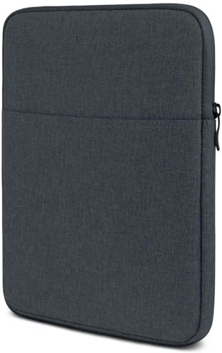 moex Tablet Hülle für Samsung Galaxy Tab S4 Tasche mit Reißverschluss und Fach für Zubehör, Nylon Stoff Sleeve weich Gepolstert, Schutzhülle Minimalistisch Dash Case, Anthrazit