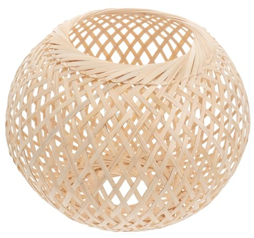VICASKY 1stück Bambus Lampenschirm Einfacher Stil Woven Lampshade Für Deckenleuchte Dekorativ Und Praktisch Für Restaurant Teehäuser Und Wohnräume