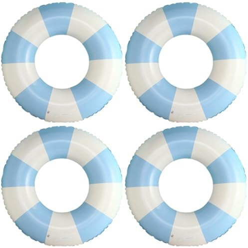 ibasenice Anello Gonfiabile Per, Salvagente Piscina Mare, Ciambella Galleggiante Colorata in Pvc, Ideale Per Feste Estive, Spiaggia E Piscina, Dimensione 90#, Set Da 4 Pezzi