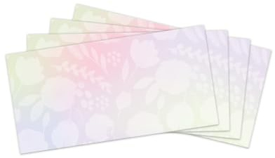 10 Umschläge, elegante Briefumschläge in Pastell Farben mit Blumen, perfekte Wahl für Hochzeiten, Geburtstage, Einladungen, Danksagungen und persönliche Briefe DIN lang (22 x 11 cm), selbstklebend