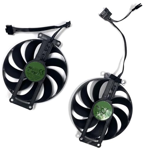Graphics Card Cooling Fan Replacement for ASUS GTX1660Ti Dual EVO GTX1660 GTX1660 Super OC Gaming RTX 3060 3060Ti Mini Dual RTX 2060 2070Ti Series 90MM T129215SU 12V 6PIN 0.5A Video Card Fans (2PCS)