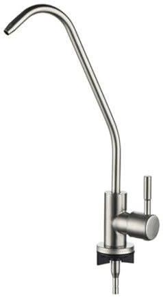 YWJFSA Grifo Osmosis Grifo Cocina Osmosis, Grifo Fregadero Cocina, Refrigeración Única Giratoria de Acero Inoxidable,Pequeño Estilo Curvo