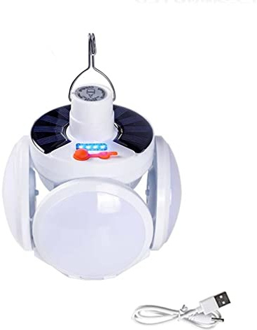2 in 1 Faltbare Solarlampe, Tenddaily 2 in 1 Folding Solar Lamp, LED Campinglampe Solar Aufladbar, Camping Lampe Laterne, LED Campinglampe Wiederaufladbare, Wasserdichte Camping Laterne für Camping