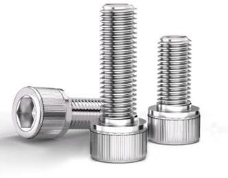 10 Stück Zylinderschrauben mit Innensechskant M8*12MM, Edelstahl A2 V2A, Vollgewinde nach DIN 912 / ISO 4762, rostfreie Maschinenschrauben