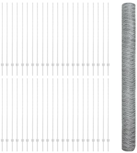vidaXL Stängsel med stolpe Silver 1,6 x 100 m Stål, Justerbar utomhusavskiljare, modern trädgårdsgrind, hållbar avdelare, mångsidig privacypartition för bakgårdar