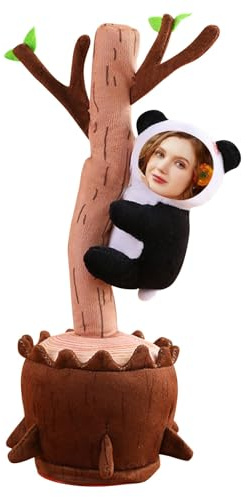 Personalised Singing Sunflower Plush - Dancing Talking Toy with Voice Recording, Custom Face Upload, 120 English Songs USB/Battery, Birthday for Toddlers Seniors Family Fun