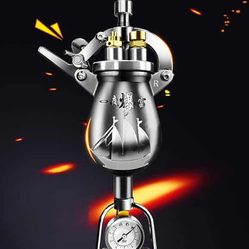 Portable Popcorn Machine, High Pressure Popcorn Maker, Stainless Steel Chinese Traditional Popcorn Popper, Mini Popcorn Pot, Home Popcorn Cannon(350ml)