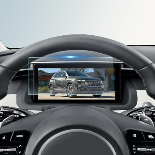 BIBIBO Film de protection d'écran compatible avec Hyundai Tucson NX4 2021-2024, film de protection d'écran numérique pour cockpit 10,25 – Anti-reflet, anti-traces de doigts, verre trempé