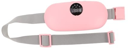 COLLBATH Cinturón Masajeador de Cintura con Calefacción Portátil Faja Calefactable Cintura Rosa Ajustable con Almohadilla Térmica para Cólicos Menstruales Alivio Rápido para Mujeres