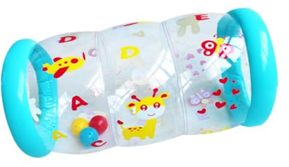POPETPOP Pelota Rodante Colorida para Bebés Rodillo Inflable de PVC Resistente Juguete para Gatear Juguete Sensorial para Desarrollo Muscular y Coordinación Seguro para Niños