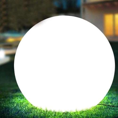 TEKHOME Lampada da Giardino a Sfera IP65 per Esterni, Attacco E27, 12–24V, Luce Decorativa per Giardino, Terrazza e Vialetti – Serie ES50 (L 40CM)