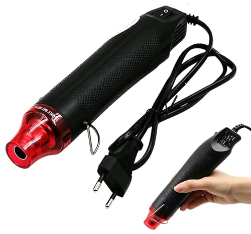1 x Mini pistola de aire caliente 220 V 300 W,Pistola de aire caliente portátil,Mini decapador térmico,Pistola térmica portátil para envoltura retráctil,gofrado, secado de pintura,tinta,plástico.